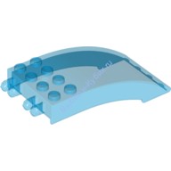 Деталь Лего Лобовое Стекло 8 х 4 х 2 Изогнутое Со Сдвоенными Стопорными Пальцами Цвет Прозрачно-Синий