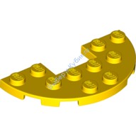 Деталь Лего Пластина Полукруг 3 х 6 С 1 х 2 Вырезом Цвет Желтый