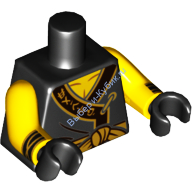 Деталь Лего Торс С Рисунком Цвет Черный