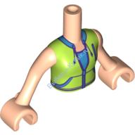Деталь Лего Мини Долл Торс С Рисунком Цвет Светло-Телесный