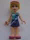 Friends Stephanie, Dark Purple Skirt, Medium Azure Top