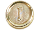 Деталь Лего Монета Тип 3 С 1 Достоинством Цвет Хромированный Золотой