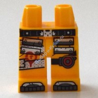 Б/У!!!! Деталь Лего Ноги С Рисунком Цвет Ярко-Светло-Оранжевый