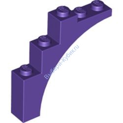 Деталь Лего Арка 1 х 5 х 4 - Непрерывная Дуга Цвет Темно-Фиолетовый