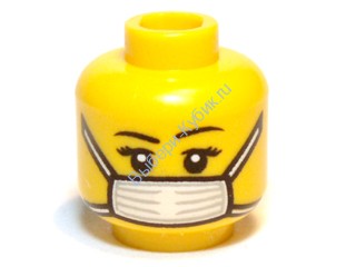 Деталь Лего Голова Минифигурки Женская Цвет Желтый