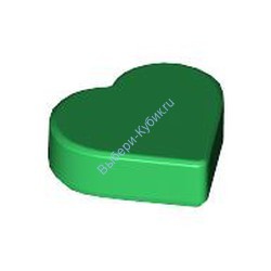 Деталь Лего Плитка Круглая 1 х 1 Сердце Цвет Зеленый