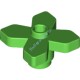 Деталь Лего Цветок 2 x 2 Листья Угловой Цвет Ярко-Зеленый