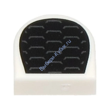 Деталь Лего Плитка 1 х 1 Полукруг с Рисунком Цвет Белый