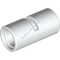 Деталь Лего Техник Пин Коннектор Круглый 2L Гладкий С Разрезом Цвет Белый