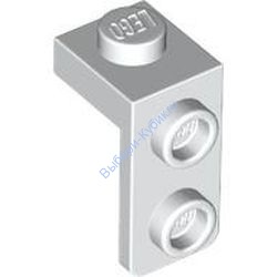 Деталь Лего Кронштейн 1 x 1 - 1 x 2 Цвет Белый