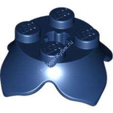 Деталь Лего Кубик Круглый 2 х 2 С 4 Лепестками И Отверстием Под Ось Цвет Темно-Синий