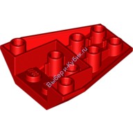 Деталь Лего Клин 4 х 4 Тройной Обратный С Коннекторами Между Штырьков Цвет Красный