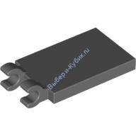 Деталь Лего Плитка Модифицированная 2 х 3 С 2 Защелками Цвет Темно-Серый