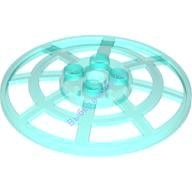 Деталь Лего Тарелка 6 х 6 Перевернутая Паутина - Тип 2 (Крепление Нижней Части Под Градусов) Цвет Прозрачно-Голубой