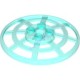 Деталь Лего Тарелка 6 х 6 Перевернутая Паутина - Тип 2 (Крепление Нижней Части Под Градусов) Цвет Прозрачно-Голубой