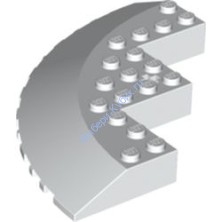 Деталь Лего Кубик Круглый Угол 10 х 10 С Наклонным Боком И Фаской Цвет Белый