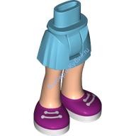 Деталь Лего Мини Долл Ноги С Рисунком Цвет Умеренно-Лазурный