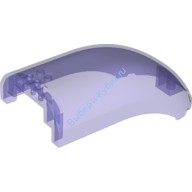 Деталь Лего Лобовое Стекло 16 х 8 х 6 Изогнутое 3 Пин Отверстия Цвет Прозрачно-Фиолетовый