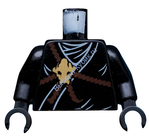 Деталь Лего Торс Цвет  Черный