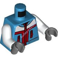 Деталь Лего Торс С Рисунком Цвет Темно-Лазурный