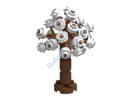 Набор Деталей Лего от Выбери Кубик ДЕРЕВО Белый