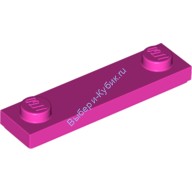 Деталь Лего Пластина 1 х 4 С 2 Штырьками И Желобком Цвет Темно-Розовый
