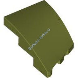 Деталь Лего Клин 3 х 2 Левая Без Штырьков Цвет Оливковый Зеленый
