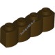 Деталь Лего Кубик Модифицированный 1 х 4 Бревно Цвет Темно-Коричневый