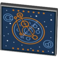 Деталь Лего Дорожный Знак С Защелкой 2 х 2 С Рисунком Цвет Темно-Серый