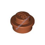 Деталь Лего Пластина Круглая 1 х 1 Цвет Темно-Оранжевый