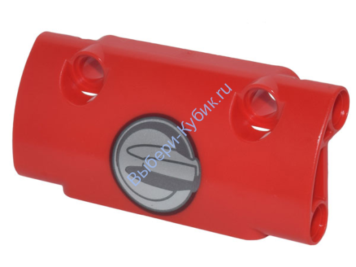 Деталь Лего Техник Панель Изогнутая 7 х 3 С 2 Отверстиями С Рисунком Цвет Красный