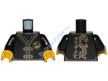 Деталь Лего Торс С Рисунком Цвет Черный