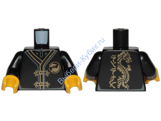 Деталь Лего Торс С Рисунком Цвет Черный
