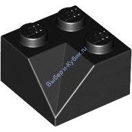 Деталь Лего Скос 45 2 х 2 Двойной Вогнутый Цвет Черный