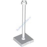 Деталь Лего Плитка Модифицированная 2 х 2 Со Штангой И Креплением На Конце Цвет Белый