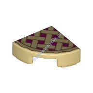 Деталь Лего Плитка Круглая 1 х 1 Четверть Кусок Пирога Цвет Песочный