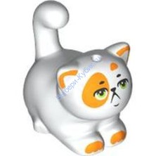 Деталь Лего Кошка Чурро Цвет Белый