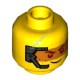 Деталь Лего Голова Минифигурки Двусторонняя Цвет Желтый