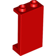 Панель 1 х 2 х 3 С Боковыми Усилителями - Полые Штырьки, Цвет: Красный