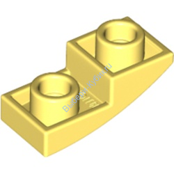 Деталь Лего Скос Изогнутый 2 х 1 Перевернутый Цвет Ярко-Светло-Желтый