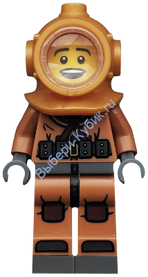 Минифигурка Лего Дайвер, серия 8 (Только минифигурка без подставки и аксессуаров) col118