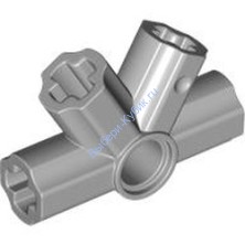 Деталь Лего Техник Угловой Четырёхрядный Коннектор 60 / 180 Градусов Цвет Светло-Серый