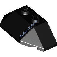 Деталь Лего Клин 2 х 4 Тройной Цвет Черный