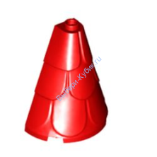 Деталь Лего Крыша Башни 2 х 4 х 6 Полуконус С Черепицей Цвет Красный