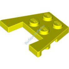 Деталь Лего Пластина Клин 3 х 4 С Зазубринами Цвет Неоново-Желтый