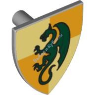 Деталь Лего Щит Треугольный С Рисунком Цвет Светло-Серый