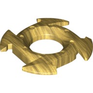 Кольцо 4 х 4 с 2 х 2 Отверстием и Корона Ниндзяго, , Цвет: Перламутрово-Золотой