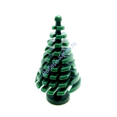 Деталь Аналог Совместимый С Лего Ель Большая 4 х 4 х 6 2/3 Цвет Темно-Зеленый