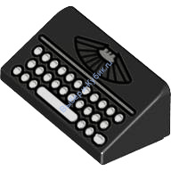 Деталь Лего Скос 1 х 2 х 2/3 С Рисунком Цвет Черный