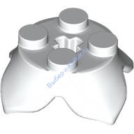 Деталь Лего Кубик Круглый 2 х 2 С 4 Лепестками И Отверстием Под Ось Цвет Белый